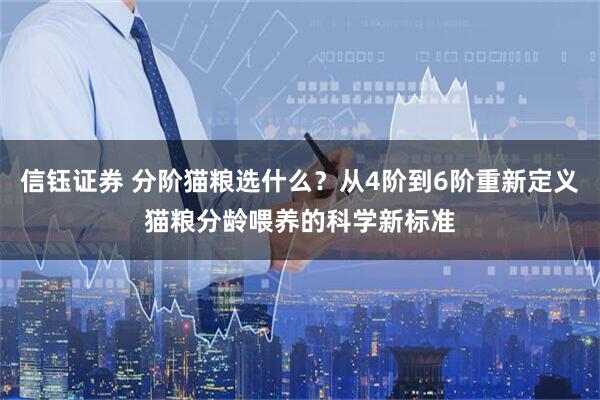 信钰证券 分阶猫粮选什么？从4阶到6阶重新定义猫粮分龄喂养的科学新标准